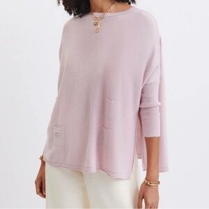 Mer-Sea Catalina Popover Sweater Light Pink Lagenlook Oversized Sz (P) Small